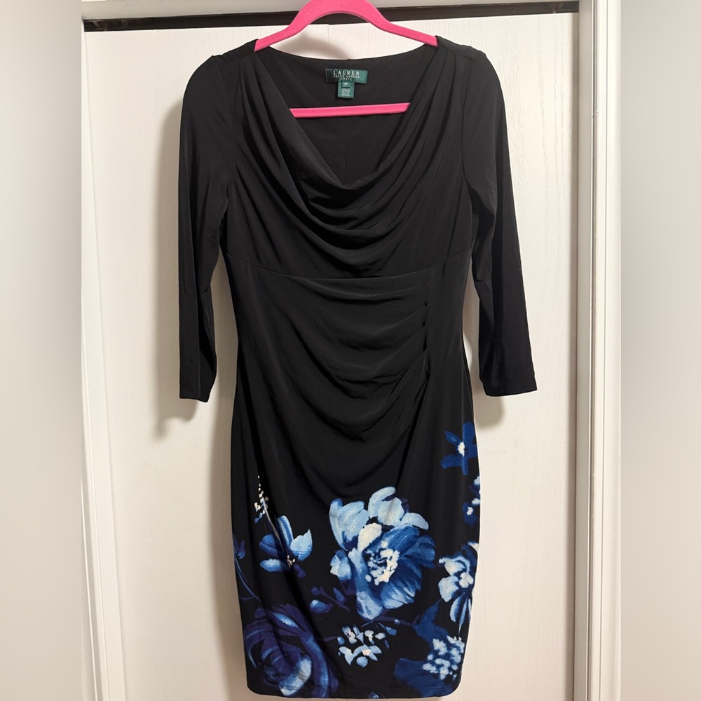 Lauren Ralph Lauren Dress Pull Over Stretchy Midi Dress. Size 8P
